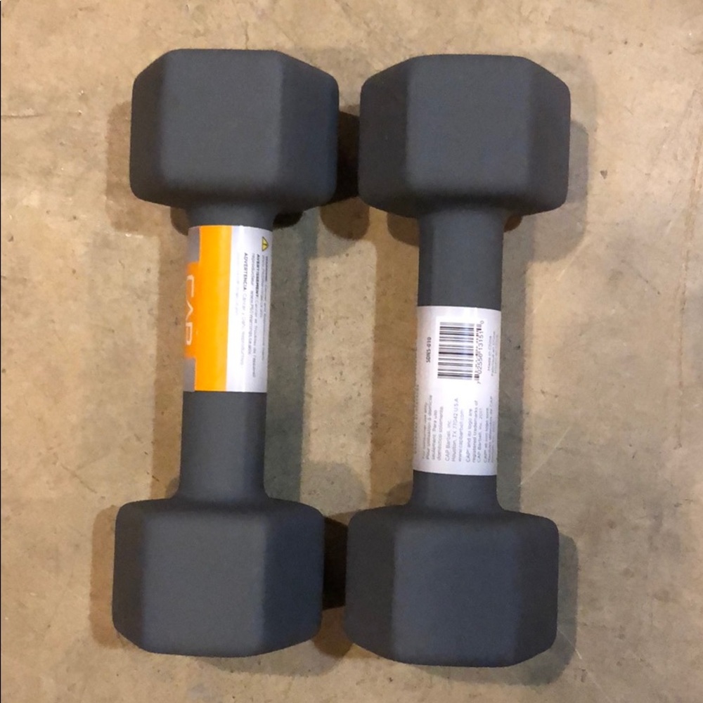 Cap 10 lb dumbbells